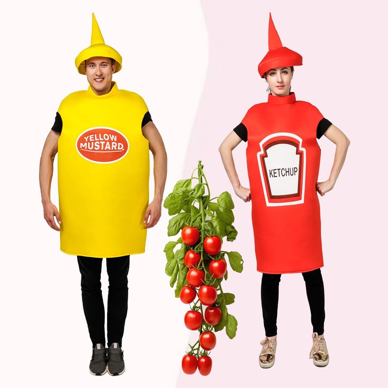 DSplay Adult Unisex Lightweight Yellow Mustard Costume - Image 5